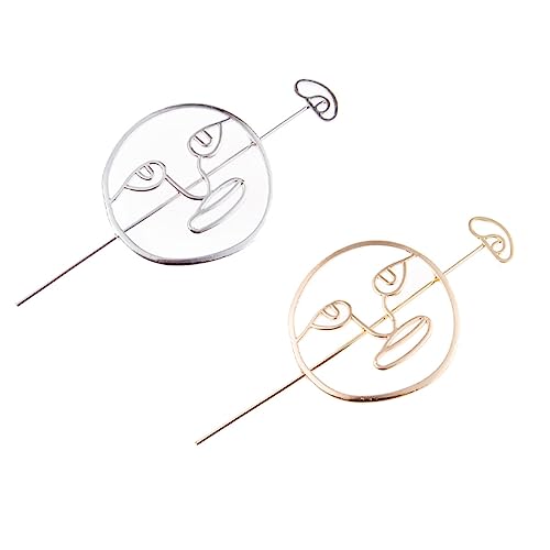 Healvian 2 Stück Haarnadel in Gesichtsform Für Damen Metall-duttkäfig Stilvoller Dekorativer Haarschmuck Für Partys Healvian 2 Stück Haarnadel in Gesichtsform Für Damen Metall-duttkäfig Stilvoller Dekorativer Haarschmuck Für Partys von Healvian