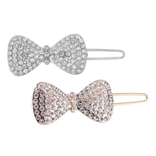 Healvian 2stücke Haarspangen Mit Schleife -haarspangen Für Frauen Kleine Haarschleifen Aus Eleganter Französischer Stil Haarschmuck Silber von Healvian