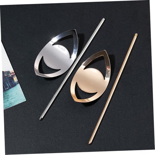Healvian 2 Stück Haarnadeln aus Metall mit Perlen Langlebige Haarnadeln für Frauen und Mädchen Einfache Dutt Halter Stilvolle Haarspangen für Alltag Hochzeit und Party in Gold und Silber von Healvian
