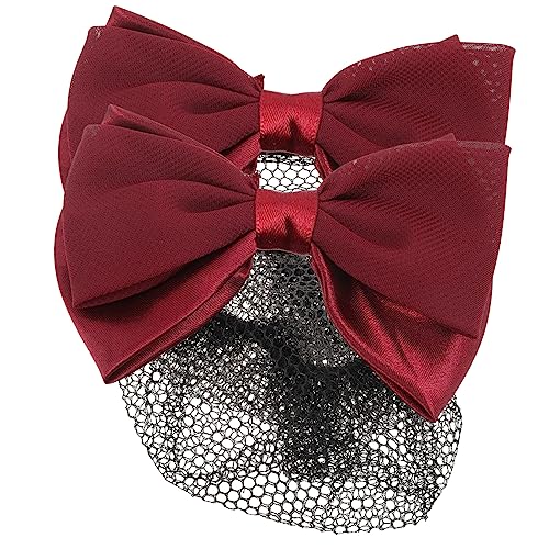 Healvian 2 Stück Haarnetz mit Schleifen für Damen Haarschmuck Haarbänder für Hochsteckfrisuren für Formelle und Lässige Anlässe von Healvian