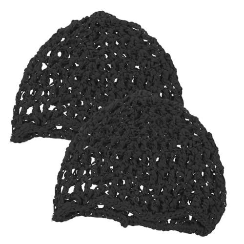 Healvian 2 Stück Haarnetze für Damen Atmungsaktive Weiche Häkel Perückennetze Schutz Beim Schlafen Langlebige Komfortable Haarkappe für Langes Haar und Locken von Healvian