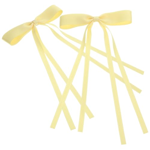 Healvian 2 Stück Haarschleifen Clips für Damen Doppellagige Spitzen Schleife mit Metallklammer Leichter Langlebiger Haarspangen Großer Schleifen Style Modisches Haarschmuck Accessoire für von Healvian