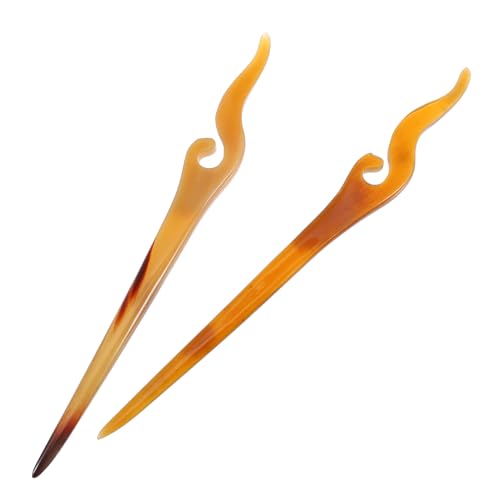 Healvian 2stücke Natürliche Horn-haarstäbe Elegante Haarnadeln Für Hochsteckfrisuren Perfektes Haar-accessoire Für Frauen Für Formelle Und Outfits von Healvian