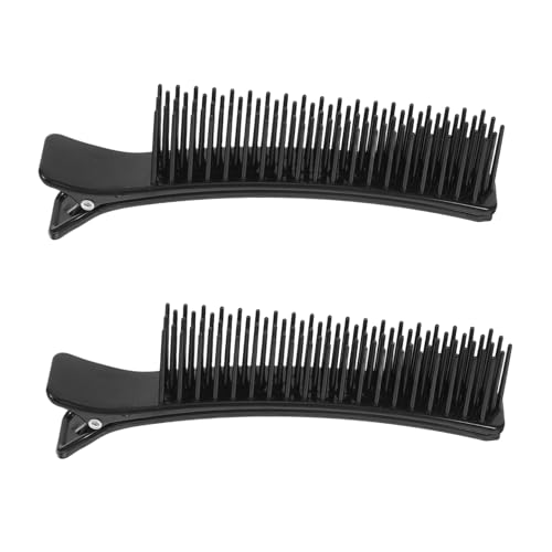 Healvian 2 Stück Multifunktionale Friseur Clips Salon Haarklammern Zum Schneiden Styling Und Abteilen Kleine Schwarze Haarspangen Für Damen Und Mädchen von Healvian