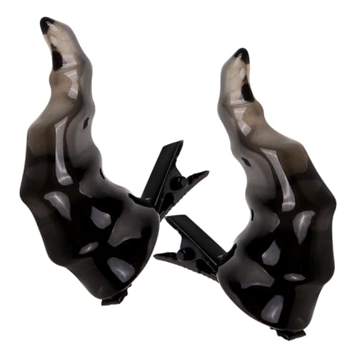 Healvian 2 Stück Halloween Haarnadeln mit Teufelsohren Cosplay Accessoire für Damen Dekorative Haarspangen für Partys und Halloween von Healvian