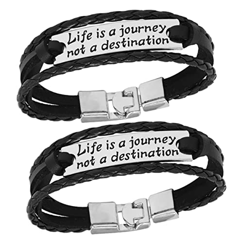 Healvian 2 Stück Herren Armbänder Geflochtenem mit Inspirierendem Verstellbar für Cosplay Tägliches Perfektes für Männer Healvian 2 Stück Herren Armbänder Geflochtenem mit Inspirierendem Verstellbar für Cosplay Tägliches Perfektes für Männer von Healvian