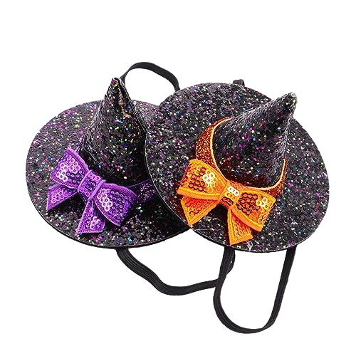 Healvian 2stücke Halloween Hexenhut Haarband Mit Elastischem Kopfschmuck Für Spaßige Deko Für Halloween-party Leicht Und Kostümaccessoires Für Kleine von Healvian