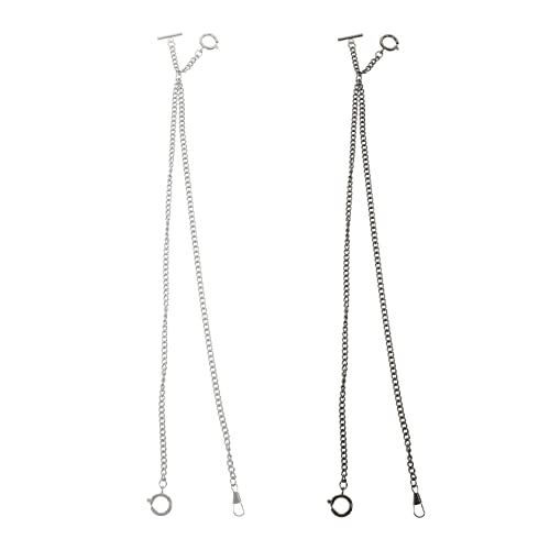 Healvian 2 Stück Hosentaschenkette für Taschenuhr Vintage Jeans Kette für Herren Strapazierfähige Geldbörsenkette Modisches Accessoire von Healvian