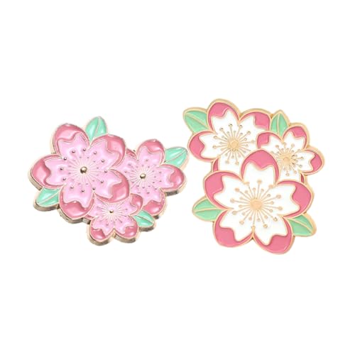 Healvian 2 Stück Japanische Kirschblüten brosche Farbenfroher Lapel Pin im Kawaii Stil Robuste Blumige Anstecknadeln für Damen Modischer Kragenclip für Cardigans und Kleidung Healvian 2 Stück Japanische Kirschblüten brosche Farbenfroher Lapel Pin im Kawaii Stil Robuste Blumige Anstecknadeln für Damen Modischer Kragenclip für Cardigans und Kleidung von Healvian