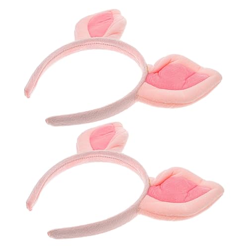 Healvian 2 Stück Kawaii Tier Ohrenschützer Schweineohren Haarreif für Kopfbedeckung für Karneval Cosplay und Osterfeiern Weiches und Material für Kreative Outfits von Healvian