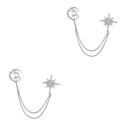 Healvian 2 Stück Kleidung Corsage Dame Kette Party Broschennadel Pullover-Revers broschen für kleidung Mode Brosche Dekorative Brosche Kreativer Reversnadel Legierungsmaterial Silber Healvian 2 Stück Kleidung Corsage Dame Kette Party Broschennadel Pullover-Revers broschen für kleidung Mode Brosche Dekorative Brosche Kreativer Reversnadel Legierungsmaterial Silber von Healvian