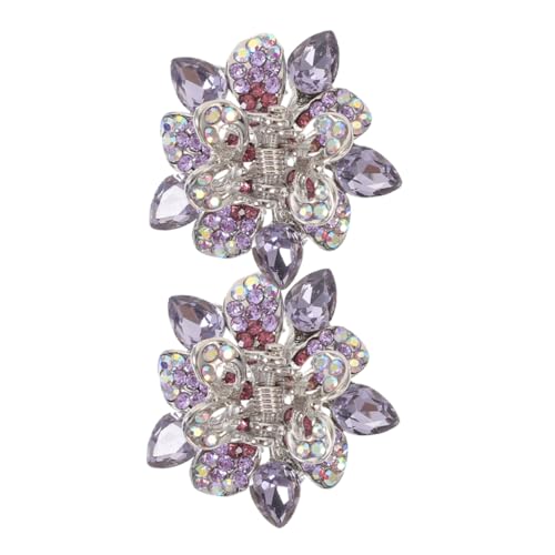 Healvian 2 Stück Kleine Haarklammern mit Metalllegierung und Strassbesatz Mini Haarclips für Damen und Mädchen Langlebige Haarschmuck Haarklammer für festen Griff und vielseitiges Styling von Healvian