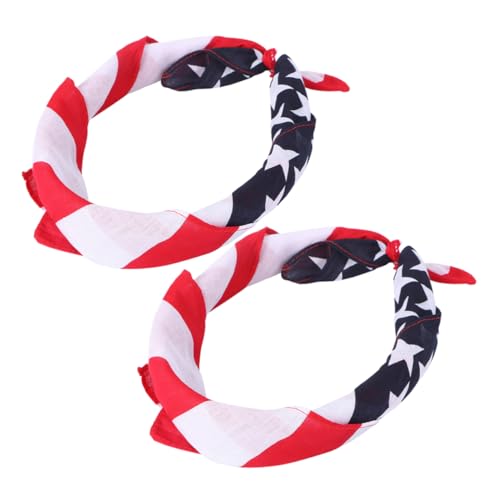 Healvian 2stücke Bandana Mit Flaggenmuster Vielseitiges Halstuch Modisches Kopftuch Für Für Und Outdoor-aktivitäten Leicht Und Tragbar von Healvian