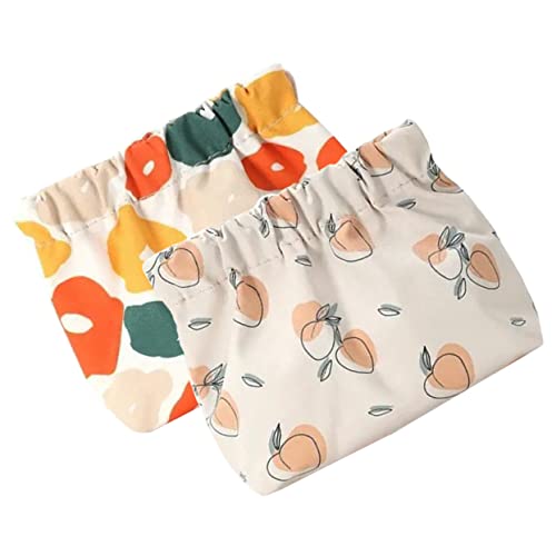 Healvian 2 Stück Kosmetiktaschen für Damen Tragbare Make Up Aufbewahrungstaschen in Orange und Bunt für Reisen Schule und Alltag Kompakte und Stilvolle Toilettentaschen von Healvian