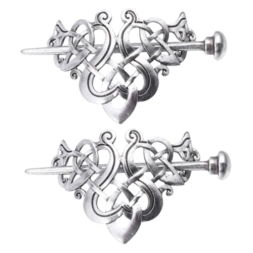 Healvian 2 Stück Kreative Keltische Haarnadeln aus Langlebiger Legierung Leichte Haarschmuck Clips mit Elegantem Wikinger Knoten Design für Damen Partys Hochzeiten und Alltagsstyling von Healvian