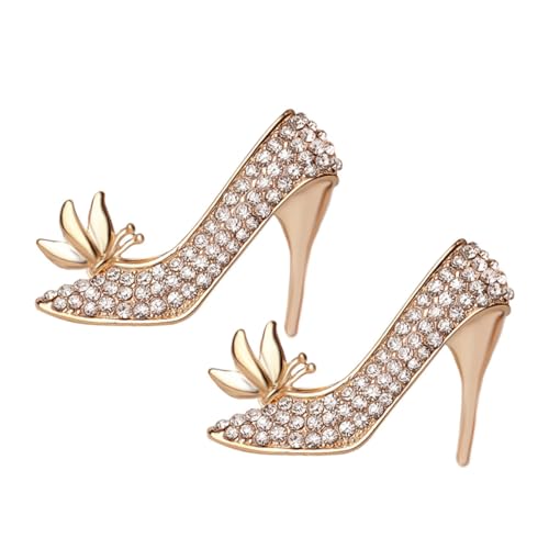 Healvian 2 Stück Kristall High Heels brosche schmuck Anstecknadel damenschuhe Accessoire-Mode Modeaccessoire Strass-Sicherheitsnadeln Abzeichenanhänger Emaille-Stifte süß Diamant Golden Healvian 2 Stück Kristall High Heels brosche schmuck Anstecknadel damenschuhe Accessoire-Mode Modeaccessoire Strass-Sicherheitsnadeln Abzeichenanhänger Emaille-Stifte süß Diamant Golden von Healvian