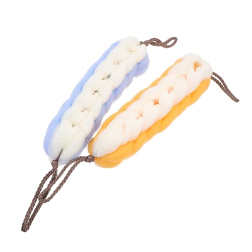 Healvian 2 Stück Langstreifiges Peeling badetuch Hautfreundlich Stark Schäumend Langlebig Sanftes Körperreinigungstuch für Dusche und Bad zur Hautpflege und Reinigung von Healvian