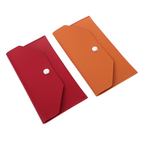 Healvian 2stücke Pu Geldbeutel Längliche Form Geldscheinmappe Bargeldumschlag Kartenetuis Für Herren Effektives Finanzmanagement Budgetorganisator von Healvian