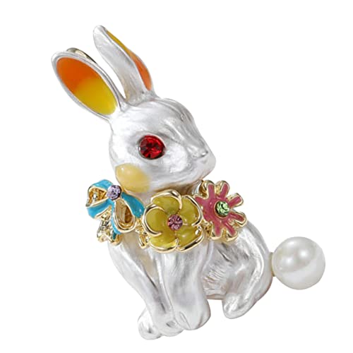 Healvian 2 Stück Liebenswerte Kaninchen Brosche für Jahr Vintage Dekorationsbrosche für Kleidung Schals Hüte Stilvolles Accessoire für Besondere Anlässe von Healvian