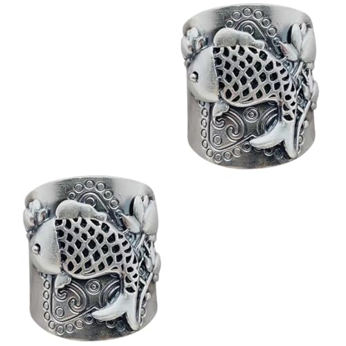 Healvian 2 Stück Lotus Öffnungsring für Frauen Verstellbarer Retro Finger Ring für Partys Besondere Anlässe Vielseitiger Schmuck für Outfits von Healvian