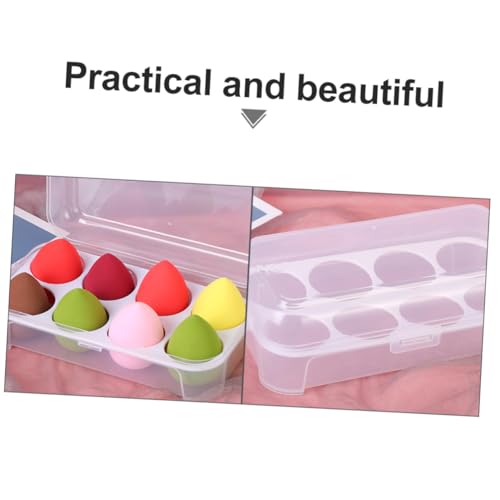 Healvian 2 Stück Make Up Schwamm Aufbewahrungsbox Teilig Staubdicht mit Deckel Großer Kosmetik Organizer Praktisch für Reisen und Zuhause Kosmetik Zubehör Sicherer Schutz und Ordnung von Healvian