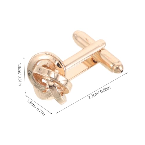 Healvian 2 Stück Manschettenknöpfe Herren Kupfer Teilig Klassischer Knotenstil Langlebig und Poliert Stilvolle Hemdaccessoires für Business Hochzeit und Formelle Anlässe von Healvian