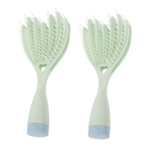 Healvian 2 Stück Massage Haarbürste für Nasses und Trockenes Haar mit Integriertem Spiegel Entwirrungsbürste für Damen und Herren für Lockiges Haar mit Praktischem Stauraum von Healvian