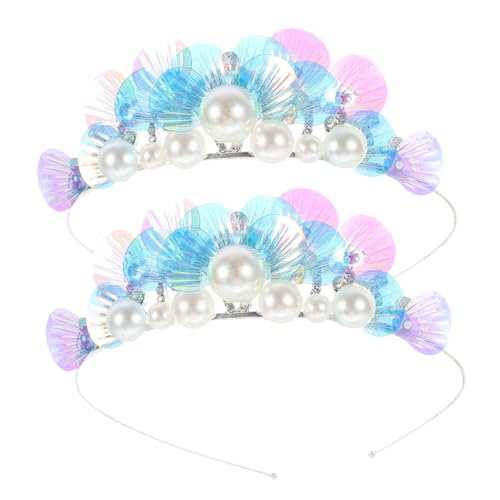 Healvian 2 Stück Meerjungfrauen Stirnband mit Glitzer Haaraccessoire für Partys Feiern Dekorative für Karneval Cosplay von Healvian
