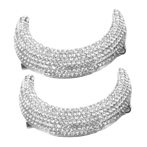 Healvian 2 Stück Mond Brosche für Damen Silberfarbene Strass Anstecknadeln aus Robustem Dekorative Halteklammern für Schals und Cardigans Modisches Vintage Accessoire für Kleidung Healvian 2 Stück Mond Brosche für Damen Silberfarbene Strass Anstecknadeln aus Robustem Dekorative Halteklammern für Schals und Cardigans Modisches Vintage Accessoire für Kleidung von Healvian