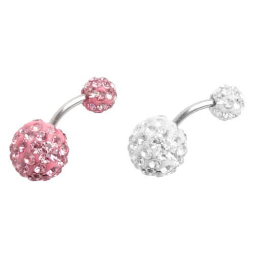 Healvian 2 Stück Nabelbolzen Frauen Nabelgestüt -piercing-set Healvian 2 Stück Nabelbolzen Frauen Nabelgestüt -piercing-set von Healvian
