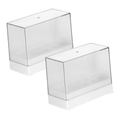 Healvian 2 Stück Nail Drill Bit Stand Weiß mit Löchern Nagelfräser Organizer Aufbewahrungsbox Transparent Praktisch für Nagelstudio Heimgebrauch Nagelkunst Training Healvian 2 Stück Nail Drill Bit Stand Weiß mit Löchern Nagelfräser Organizer Aufbewahrungsbox Transparent Praktisch für Nagelstudio Heimgebrauch Nagelkunst Training von Healvian