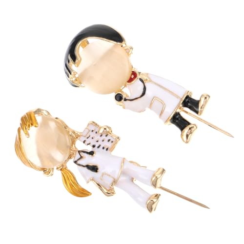 Healvian Cartoon Brosche 2 Stücke Niedliche Animation Anstecknadeln für Krankenschwester Emaille Leicht und Tragbar für Kinder und Studenten von Healvian