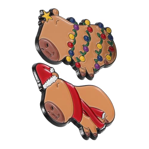 Healvian 2 Stück Niedliche Cartoon Tier Anstecknadeln aus Metall Lustige Broschen für Kleidung Taschen und Jacken Tragbar Stilvolles Accessoire für Mädchen und Frauen von Healvian