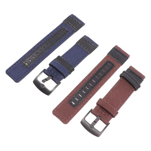 Healvian 2 Stück Nylon Canvas Armbänder für Galaxy Watch in Dunkelblau Leicht Atmungsaktiv Kompatibel für Herren Damen Healvian 2 Stück Nylon Canvas Armbänder für Galaxy Watch in Dunkelblau Leicht Atmungsaktiv Kompatibel für Herren Damen von Healvian
