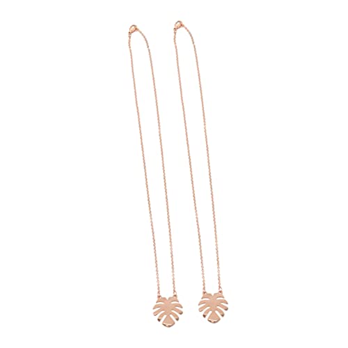 Healvian 2 Stück Palmblatt -Halskette Mädchen Halskette Halskette Golden Healvian 2 Stück Palmblatt -Halskette Mädchen Halskette Halskette Golden von Healvian