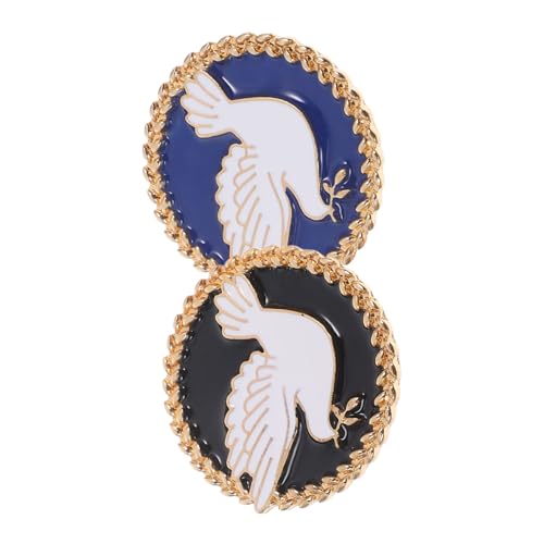 Healvian 2 Stück Peace Dove Broschen aus Langlebiger Legierung Modische Emaille Anstecknadeln für Jacken Rucksäcke Kleider Stilvolle Reverspins in Schwarz und Blau Dekorative Healvian 2 Stück Peace Dove Broschen aus Langlebiger Legierung Modische Emaille Anstecknadeln für Jacken Rucksäcke Kleider Stilvolle Reverspins in Schwarz und Blau Dekorative von Healvian