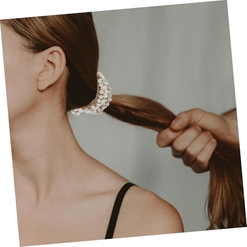 Healvian 2 Stück Perlen Haargummi Handgefertigte Elastische Haarkordel Haarband Schmuck Für Damen Und Mädchen Multifunktionaler Haarschmuck Leicht Und Bequem Für Alltag Und Dutt Frisuren von Healvian