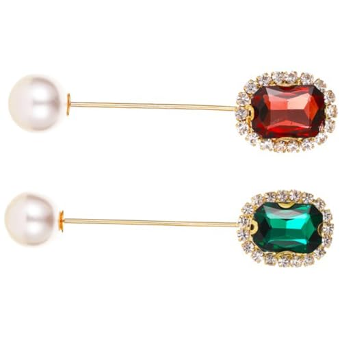 Healvian 2 Stück Perlen Quadratische Anstecknadeln für Damen Modische Sicherheitsnadeln aus Zuverlässiger Elegantes Schmuck accessoire für Anzug Kleid Schal für Hochzeit Party Geschenk von Healvian