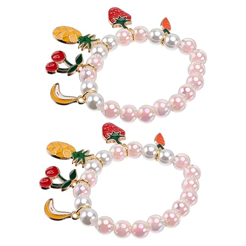 Healvian 2stücke Kunstperlen-armbänder Für Mädchen Schöne Kinderarmbänder Perlenarmband-accessoires Spielzeugzubehör von Healvian