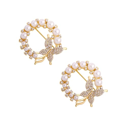 Healvian 2 Stück Perlenbutterfly -accessoires Weiße Perlenbrosche Strass Perlenbrosche Accessoires Für Frauen Broschen Für Frauen Abschlussball Corsage Strassbrosche Golden Künstliche Perle Healvian 2 Stück Perlenbutterfly -accessoires Weiße Perlenbrosche Strass Perlenbrosche Accessoires Für Frauen Broschen Für Frauen Abschlussball Corsage Strassbrosche Golden Künstliche Perle von Healvian