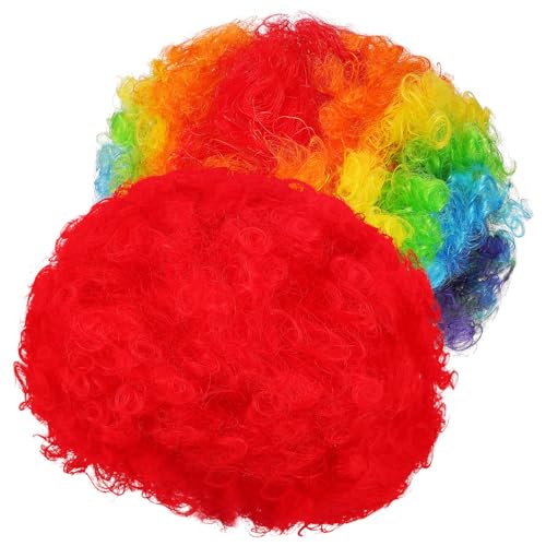 Healvian 2stücke Clown-frisurenperücke Für Erwachsene Frauen Karneval Kostümperücken Halloween Partydekoration von Healvian