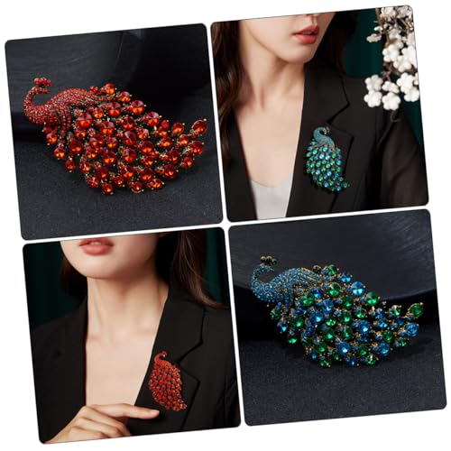 Healvian 2 Stück Pfauenbroschen Damen mit Strasssteinen Bunte Anstecknadeln für Kleidung und Stolen Elegante Broschen Schmuck für Hochzeit Party Valentinstag und Festliche Anlässe Healvian 2 Stück Pfauenbroschen Damen mit Strasssteinen Bunte Anstecknadeln für Kleidung und Stolen Elegante Broschen Schmuck für Hochzeit Party Valentinstag und Festliche Anlässe von Healvian