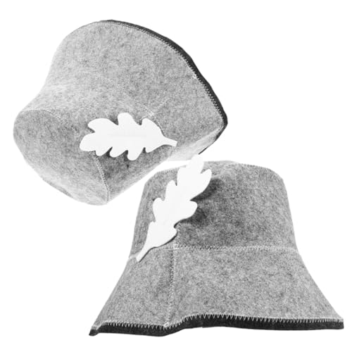 Healvian 2 Stück Praktische Filz Saunahüte Atmungsaktive Hitzebeständige Sauna Kopfbedeckung Wiederverwendbare Badekappen für Damen und Herren Optimaler Schutz vor Überhitzung Beim Dampfbad von Healvian