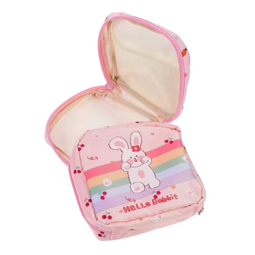 Healvian 2 Stück Praktische Sanitary Napkin Storage Bags aus Stoff mit Süßem Cartoon design Tragbare Kompakte Aufbewahrungstasche für Damen und Mädchen für Reisen und Alltag von Healvian