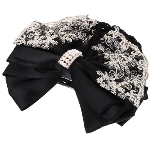 Healvian 2 Stück Professionelle Haarnetz Dutt halter Schwarz mit Spitzenbesatz Leichte Haarklammern für Damen Eleganter Haarschmuck und Praktische Haarspangen für Arbeit und Besondere von Healvian