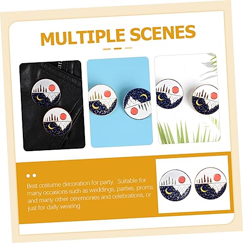 Healvian 2 Stück Retro Broschen Teilig Mond und Sonne Anstecknadeln aus Kreative Vintage Abzeichen für Kleidung Rucksack Party und Alltagsmode Schmuckaccessoires von Healvian