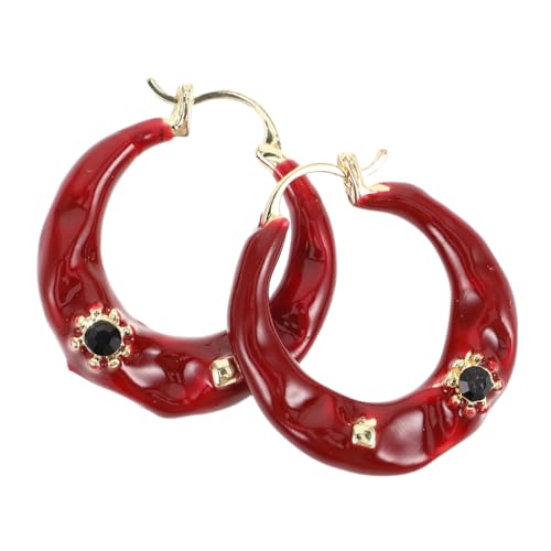 Healvian 2 Stück Rote Creolen Ohrringe Damen Retro design Emaille Finish Kleine Runde Hoop Statement Schmuck Für Alltag Und Festliche Anlässe Mädchen Modisch Elegant Healvian 2 Stück Rote Creolen Ohrringe Damen Retro design Emaille Finish Kleine Runde Hoop Statement Schmuck Für Alltag Und Festliche Anlässe Mädchen Modisch Elegant von Healvian