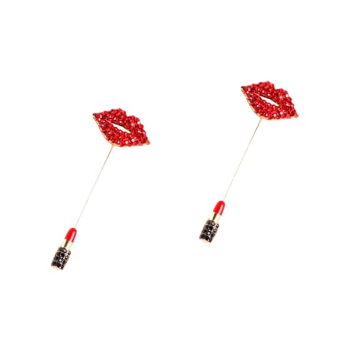 Healvian 2 Stück Rote Lippenölbrosche Brosche Schönheitswettbewerbsnadel Wäscheklammer Anstecknadeln Für Damen Brosche Für Damen Hut Reversnadel Stellnadel Strasssteine Healvian 2 Stück Rote Lippenölbrosche Brosche Schönheitswettbewerbsnadel Wäscheklammer Anstecknadeln Für Damen Brosche Für Damen Hut Reversnadel Stellnadel Strasssteine von Healvian