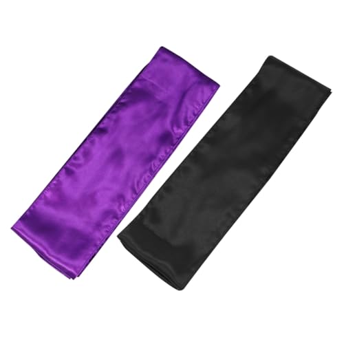 Healvian 2 Stück Satin Haarband Breit Stirnband für Damen Wig Grip Band Rutschfest Haarschmuck in Schwarz Klassisches Design für Perücken und Alltag Pflegeleicht Vielseitig Einsetzbar von Healvian