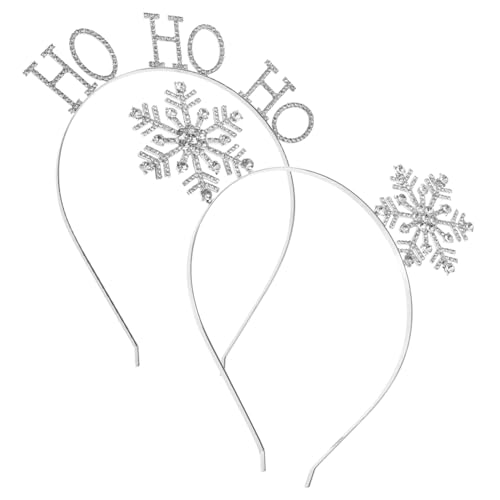 Healvian 2stücke Schneeflocken Haarreif Festliche Weihnachts Haarschmuck Für Partys Und Winterveranstaltungen Gestaltete Weihnachts Haarschmützen Für Kostüme Und Dekorationen von Healvian
